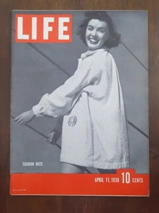 Life Magazine 1938 11. April Mode Note Monogramm Wahnsinn, SELTENE NEUSTAND KOPIE - Bild 1 von 3