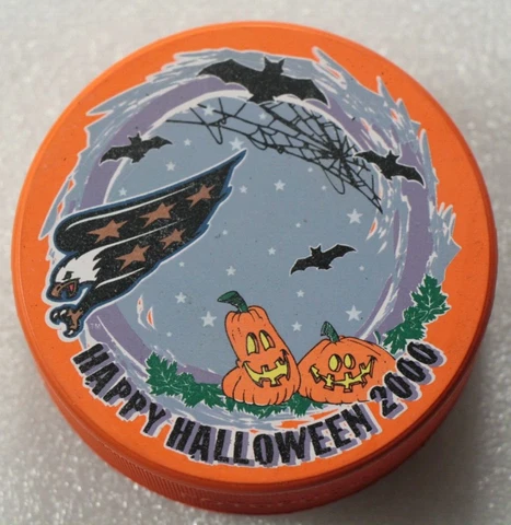Vintage Washington Capitals Happy Halloween Hockey Puck Holiday NHL Fotopuck Cover