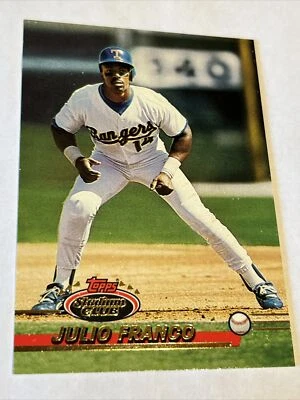 1993 Topps Stadium Club #651 JULIO FRANCO TEXAS RANGERS - Image 1 of 4