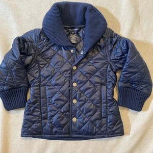 Polo Ralph Lauren Jacket Kid’s 4-4T Navy Blue Puffer Coat Full Zip Pockets - Picture 1 of 6