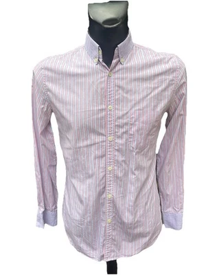 CAMISA FORMAL PAUL SMITH AZUL Y ROSA RAYAS CONTRASTE CUELLO Y PUÑOS TALLA M Foto 1 de 2