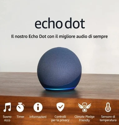 Amazon Echo Dot (Ultimo Modello 2025) Altoparlante intelligente ALEXA, Blu notte - Immagine 1 di 4