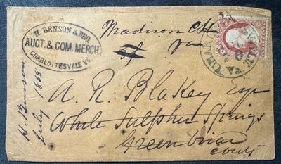 Cover Charlottesville VA Greenbriar Madison Auction H Benson Bros Green cancel ? - Image 1 of 3