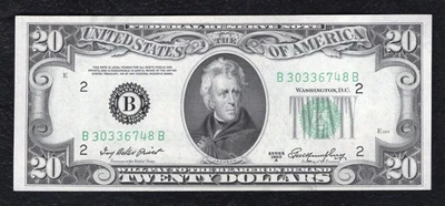 FR. 2060-B 1950-A $20 FRN FEDERAL RESERVE NOTE NEW YORK, NY GEM UNCIRCULATED (C) - Image 1 of 2