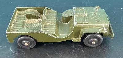 Tootsietoy 军队 吉普 压铸 金属 复古 20 世纪 50 年代 美国制造 玩具车 形状良好 — 第 1/4 张图片