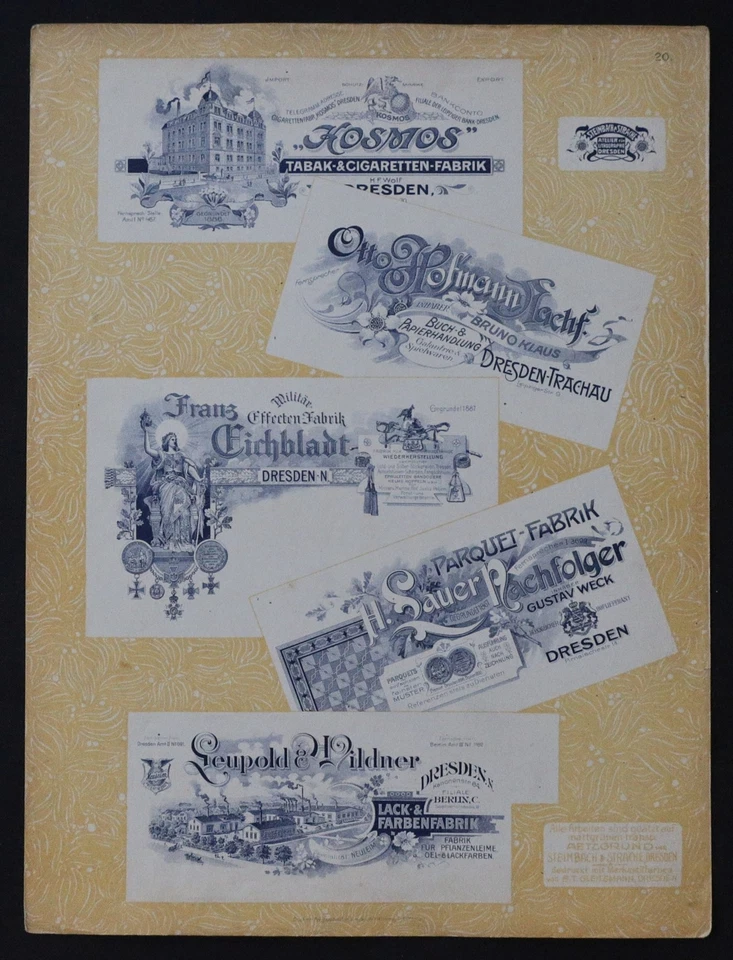 Planche STEINBACH Dresde Art Nouveau Jugendstil no Mucha 1900 - Photo 1/1