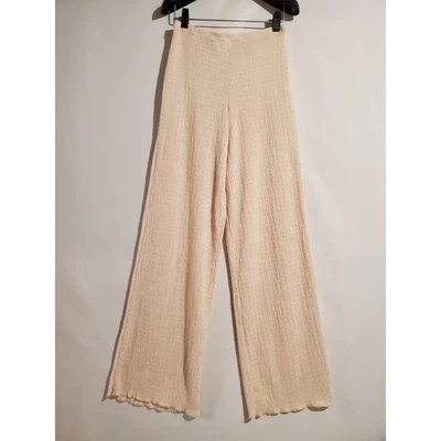 Pantalones Zara Texturizados Crepé Tejido Elastizados Pierna Ancha Talla S Fluidos Boho Beachy Resort Foto 1 de 4