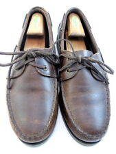Allen Edmonds "FORCE 10" Męskie skórzane buty do łodzi na co dzień 10.5 EEE Brązowy (861)