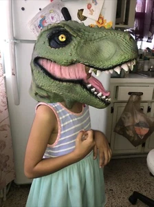 Halloween Dinosaur Mask T-Rex costume party tyrannosaurus rex Mask Green - Picture 1 of 4