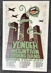 YONDER MOUNTAIN YMSB SPRING TOUR 2009 ORIGINAL SILKSCREEN CONCERT POSTER - Picture 1 of 2