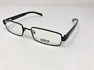 Gafas con bisagra flexible de plástico de metal negro LEVIS LS-516-1 MBLK 49-17-130 O877 Foto 1 de 4
