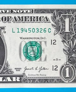 1945 March 26 : L 19450326 C BIRTHDAY NOTE $1 One Dollar Bill *UNC* - Picture 1 of 3