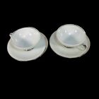 Crown Jewel Silver Moon Platinum Bavaria Germany China - Cup & Saucer Set of 2 b