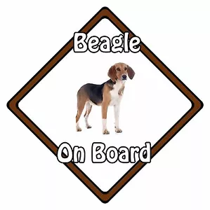 Dog On Board Car Sign - Beagle On Board - Picture 1 of 5