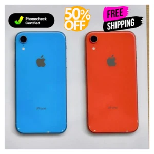 Apple iPhone XR iOS 64GB GSM Unlocked Verizon Straight Talk Att Blue Coral Blac - Picture 1 of 9