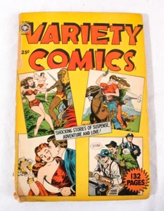Variety Comics, 1950 #1 Cómic de la Edad de Oro, Escarabajo Azul, Jungle Jo, GGA, 1,8 Bueno- - Imagen 1 de 13