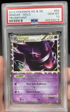 Gengar Prime 94/102 RED DOT ERROR PSA 10 HGSS Triumphant Pokemon Card 2010 
