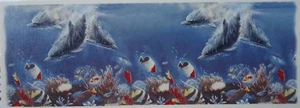 Calcomanía de cerámica para tobogán acuático Dolphin Ocean Wrap Border 1 pieza 8-1/2" X 3" - Imagen 1 de 1