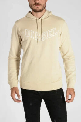 Moletom com capuz masculino Diesel Spatry newcontr novo com etiquetas - tamanho XL - Bege - Imagem 1 de 4