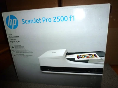 HP ScanJet Pro 2500 F1 (L2747A) Flatbed Scanner - White, NEW, SEALED - Image 1 of 3