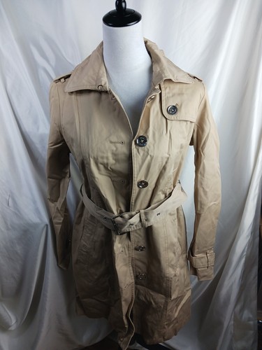 MICHAEL KORS TRENCH COAT MARRONE CHIARO TAGLIA PETITE S