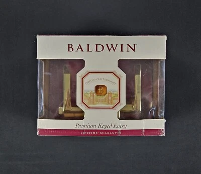 Baldwin 95265003 RENT Keyed Entry Tahoe Lever Lock Set Polished Brass Right Hand - Image 1 of 4