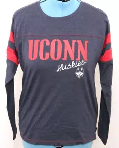 NUEVA UConn Huskies Universidad de Connecticut Coliseo Azul Marino LS Camiseta Para Mujer M - Imagen 1 de 9