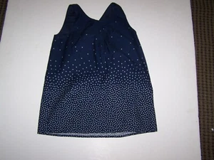 Nautica Girls Top Tank Tunic Blue w/White Polka Dots and Bow Summer Size 10 EUC - Picture 1 of 2