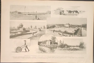 Kansas Irrigation Dodge City Meade County Farming Harper's Weekly 1894 - Imagen 1 de 1