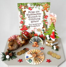 Geldgeschenk Weihnachten - Weihnachtswunsch - Eichhörnchen Geschenkschachtel