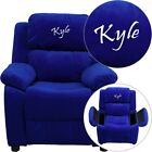 Flash Furniture Blue Microfiber Kids Recliner- BT-7985-KID-MIC-BLUE-EMB-GG
