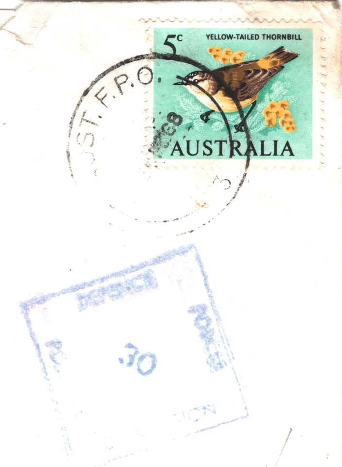 AUSTRÁLIA USADA *GUERRA DO VIETNÃ* Capa MAP Ilustrada *FPO.3* 1968 NSW XC160 - Imagem 1 de 4