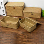 Natural Seagrass Basket Handmade Storage Box with Lid Home Decorative Organizer