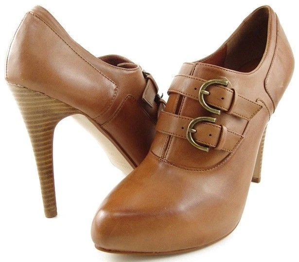 Nuevo MAX STUDIO Mujer Cuero Tostado Plataforma Tacón al Tobillo Bota Zapato Talla 10 M Foto 1 de 2