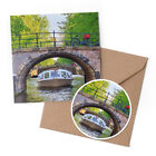1 x Greeting Card & 10cm Sticker Set - Canal Boat Amsterdam Travel #50441
