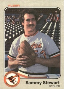 1983 Fleer #74 Sammy Stewart ORIOLES R56917 - NM-MT