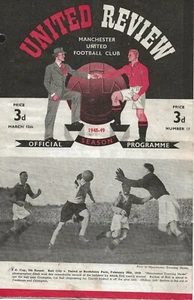 MANCHESTER UNITED v STOKE CITY ~ 12 MARCH 1949 - Picture 1 of 3
