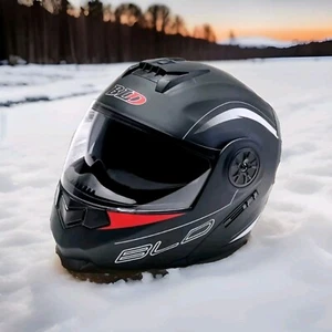 BLD Dual Visor Modular Durable ABS Motorcycle Helmet With Vents DOT Certified -S - Picture 1 of 16