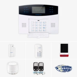 Sistema de alarma de seguridad para el hogar inalámbrico GSM HOMSECUR + sirena de flash rojo solar inalámbrica - Imagen 1 de 11