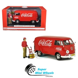 Motor City Classics 1:24 Coca-Cola Volkswagen Type 2 T1 Cargo Van w/ Figurine - Picture 1 of 2