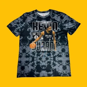 Camiseta Oficial NBA Para Hombre Talla L Kevin Durant Brooklyn Nets Tie Dye Poliéster - Imagen 1 de 13