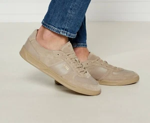 Scarpe da ginnastica Boss by Hugo Boss Tenn sabbia tutte le taglie pelle scamosciata prezzo consigliato £ 229 HBBSG1 - Foto 1 di 13