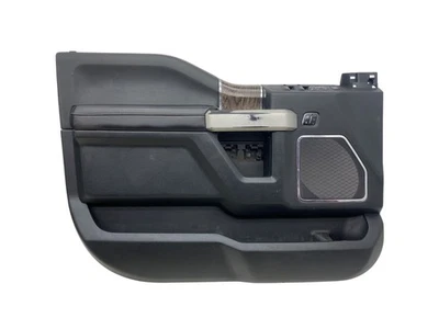 2018-2019 FORD F350 FRONT LEFT DRIVER DOOR PANEL W/ MEMORY | BLACK LEATHER (5B) - Image 1 of 4