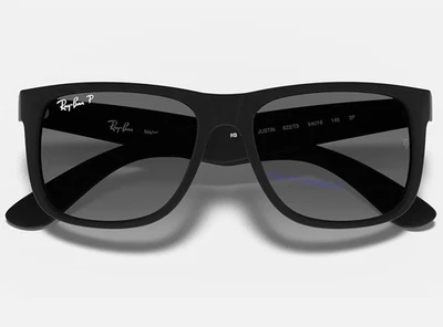Gafas de sol polarizadas Ray-Ban Justin RB4165 54 mm marco negro mate gris claro Len Foto 1 de 4