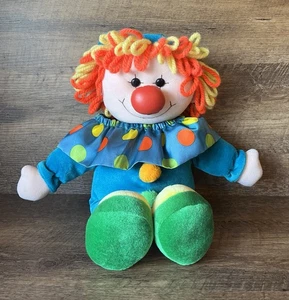 Peluche vintage Commonwealth Jesty il clown cigolante farcito 1990 bambola filato capelli video - Foto 1 di 10