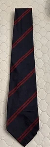 Vintage Polo Ralph Lauren Tie Blue Red Stripe Repp Preppy 3.25” X 56” Italy Silk - Picture 1 of 4