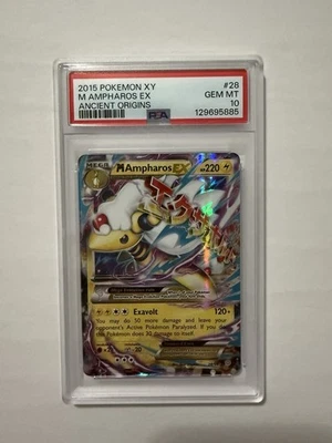 PSA 10 Pokemon XY Ancient Origins Mega Ampharos Ex #28 - Image 1 of 4