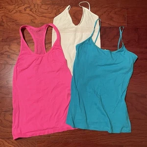 FREE PEOPLE Body Suit AND 2 CAMI Pink, Teal and Cream Bundle Sz S/M - Picture 1 of 8