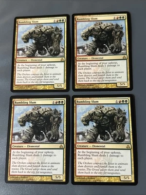 Rumbling Slum X4 Guildpact Ex +/NM Condition See Pics Front Back - Image 1 of 4