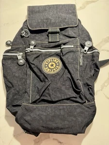 Kipling Lovebug Backpack Black Big Zippers Lightweight Hiking Foldable Roomy - Picture 1 of 7